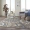 Homeroots 8 x 11 ft. Gray & Blue Vines Indoor & Outdoor Area Rug 384989 - alternate 7